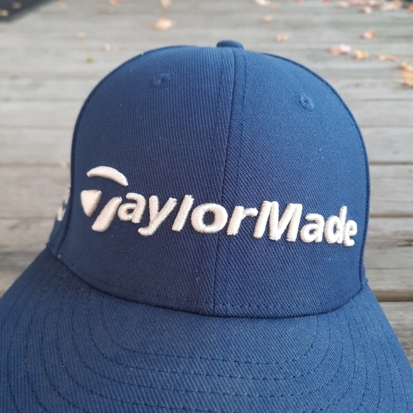 TaylorMade New Era 9Fifty M3 Tour Hat navy blue embroidered golf baseball hat - Picture 4 of 16
